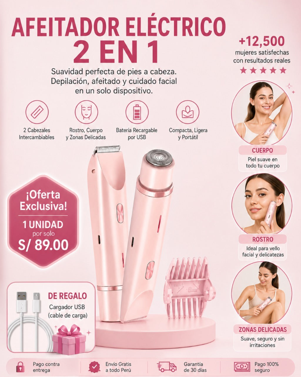 AFEITADOR ELECTRICO 2 EN 1