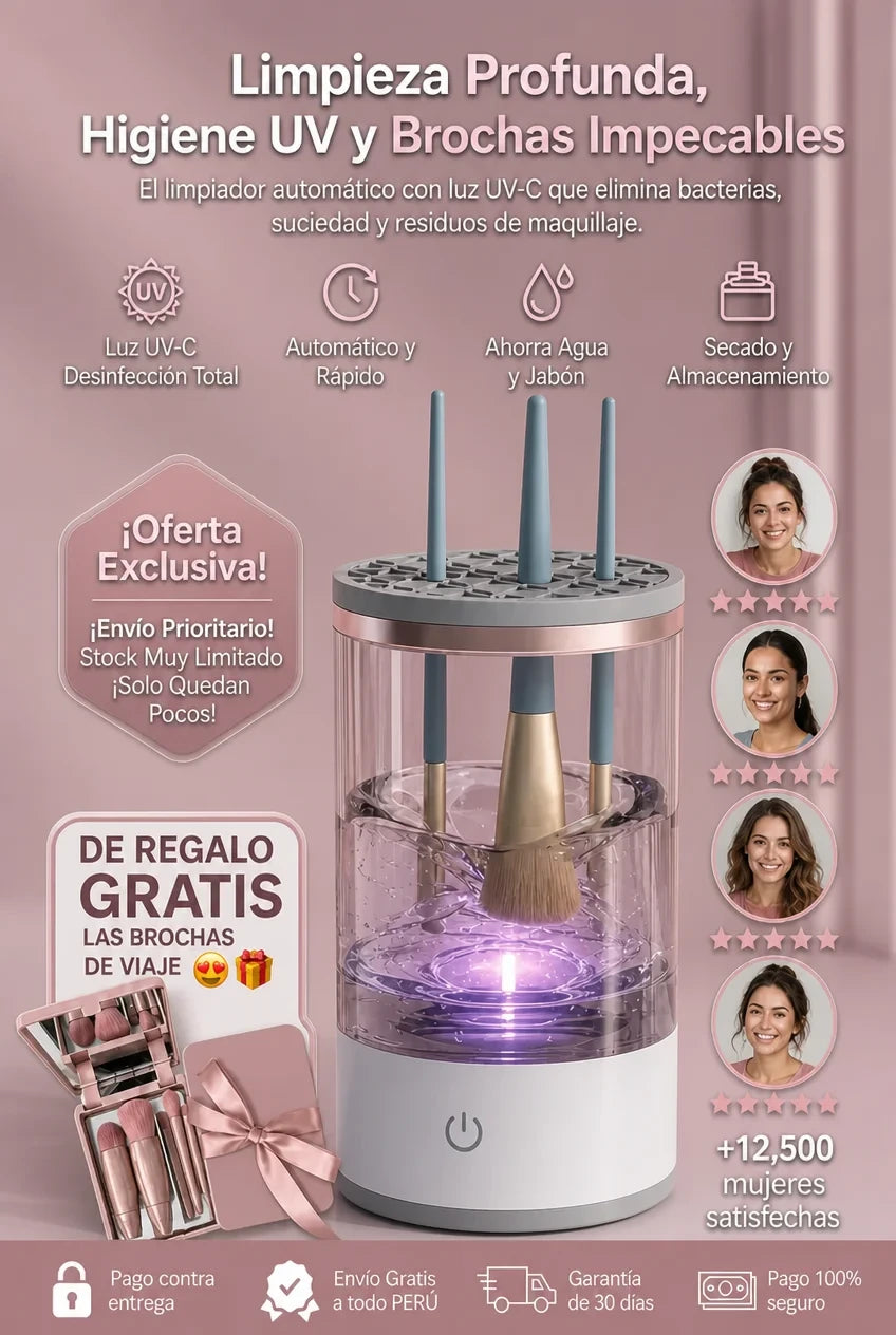 LIMPIADOR DE BROCHAS CON (UV-C) AUTOMATICO